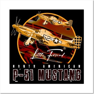 P51 Mustang USAF Fighter Plane Posters and Art